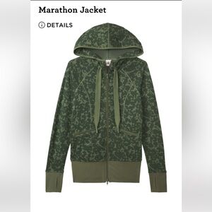 cabi Olive Green Camouflage Zip-Up Hoodie